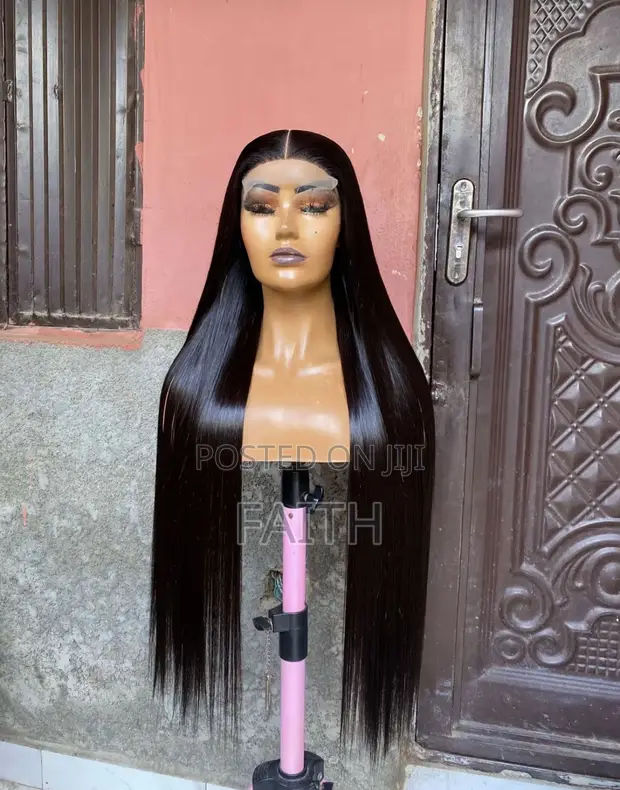 80% Human Hair Chinese Bone Straight Wig - 1