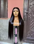 80% Human Hair Chinese Bone Straight Wig - 1