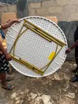 5ft Katon Kujerar Zagaye - Fari Karfe - 2