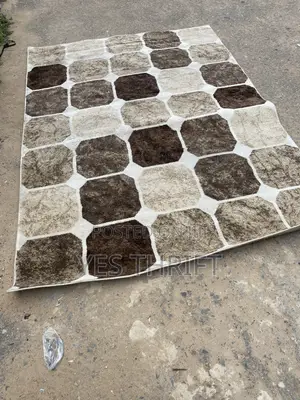 Home Interiors Modern Beige Rectangle Rug - Used