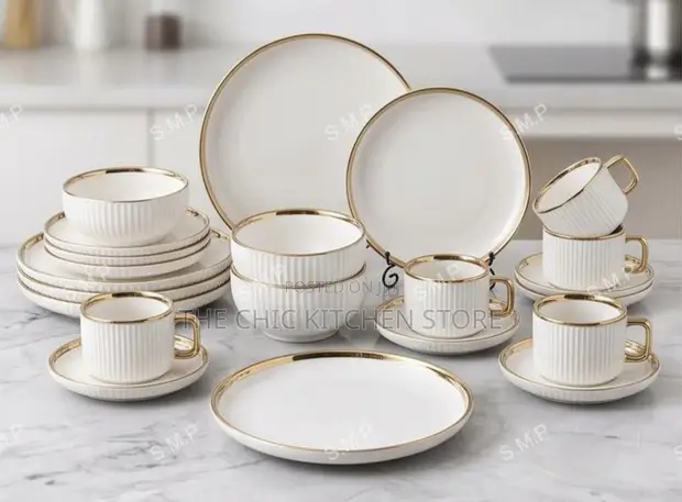 20-Piece White Dinnerware Set - 1