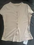 Shein Beige Basic Top - Mata masu Girman Medium - 2