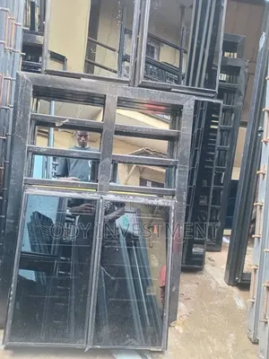 White Frameless Window with Reflective Glass
