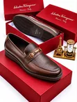 Salvatore Ferragamo Multicolor Leather Flats Shoes - Girman 42 - 2