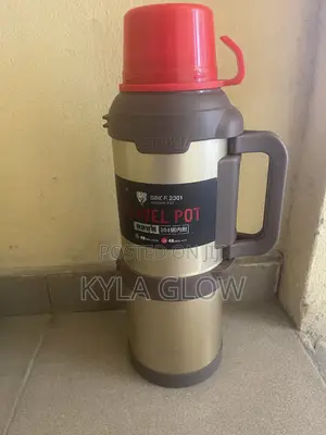 King Vacuum Flask 2000ml Silver Stainless Steel