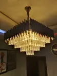 Crystal Chandelier Light - Gold Finish - 1