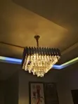 Crystal Chandelier Light - Gold Finish - 2