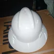 MSA White Round Safety Helmets - 1