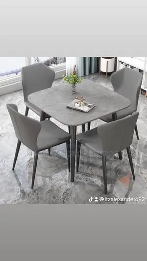 Home Interiors Dining Set Mai kujeru 4 da Sama ta Ceramic