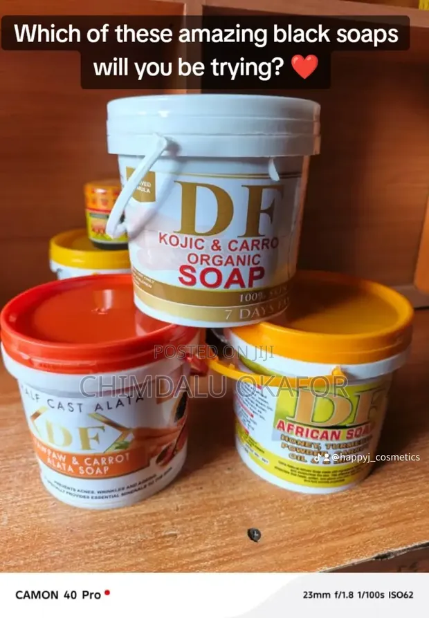 DF Antiseptic Black Soaps - Kojic, Pawpaw, African Honey Turmeric - 1