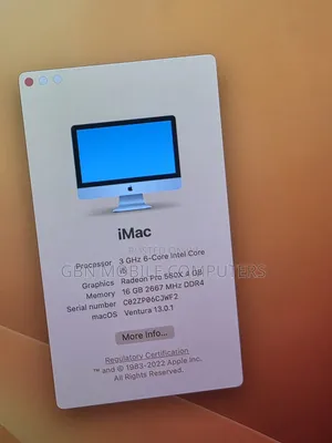 Apple iMac 21.5" 4K Retina 2019 - 16GB RAM, 512GB SSD
