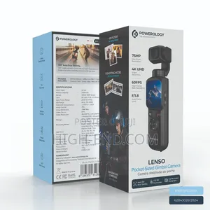 Powerology Lenso Pocket Gimbal Camera (PWESPC05BK)