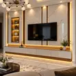 WAY CRAFTS Modern Wall-Mounted TV Console - 1