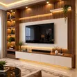 WAY CRAFTS Modern Wall-Mounted TV Console - 2