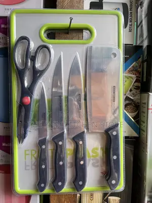 6-Piece Kitchen Knife Set tare da Chopping Board & Scissors
