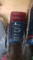 Used Plastic and Metal Kids Desk Chairs - 2