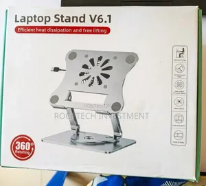 Adjustable Ergonomic Steel Laptop Stand with Cooling Fan