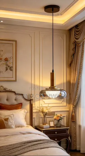 GE Lighting Bedside Pendant Light with Fluorescent Bulb