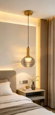 GE Lighting Bedside Pendant Light with Fluorescent Bulb - 3