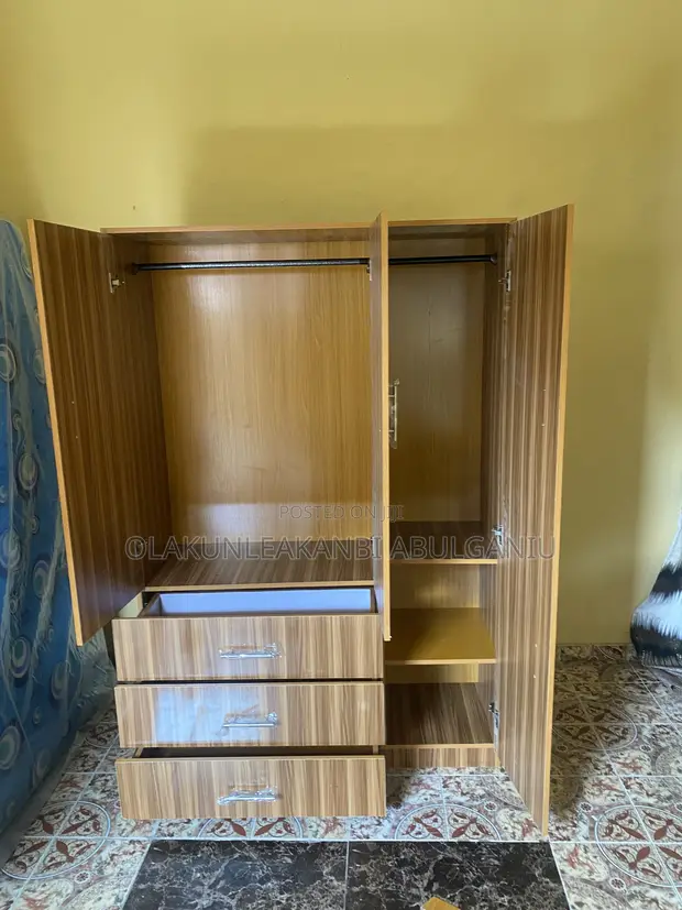 Home Interiors 3-Door Wardrobe - Yellow Glossy Finish - 1