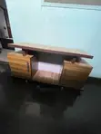 Wooden TV Console with Storage - 1