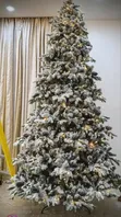10ft Snow Prelit Christmas Tree - 1