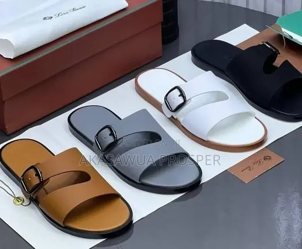Prospera Quality Leather Palm Slide Sandals - 1