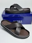 Zara Men's Leather Slippers - Size 41-45 - 4