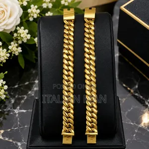 Men's Gold-Plated Stainless Steel Bracelet