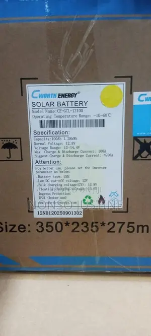 Baturin Solar Lithium 1.28kWh 12V na Cworth Energy