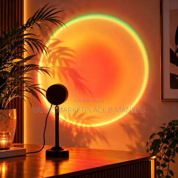 Sunset Projection Lamp Da Remote Control, 6-Launi RGB - 1