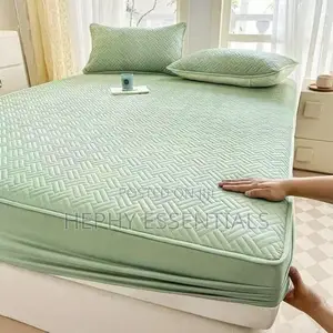 Imported Waterproof Bed Cover with 2 Pillowcases