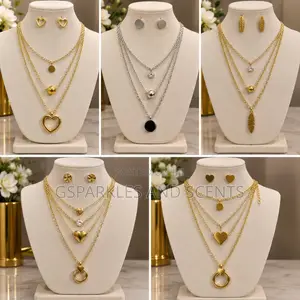 3 Layered Chain Necklace with Pendant