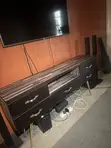 Used Brown Wooden TV Stand - 3