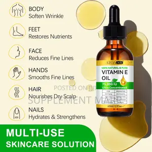 100% Natural Vitamin E Oil 75,000 IU Ultra Concentrated