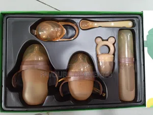 Algo Silicone Feeder Set with Pacifier, Spoon, Nibbler & Bottle