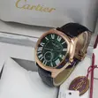 Cartier Down Second Leather Wrist Watch - 1