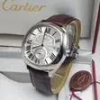 Cartier Down Second Leather Wrist Watch - 3