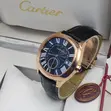 Cartier Down Second Leather Wrist Watch - 5