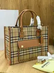 Burberry Medium Tote Bag - Archive Beige & Briar Brown - 3