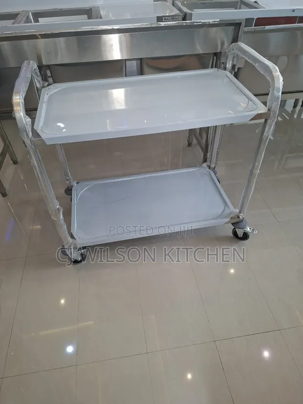 2-Step Food Trolley - Bakin Karfe - 1