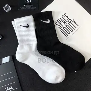 Nike Ribbed Crew Socks - Black & White