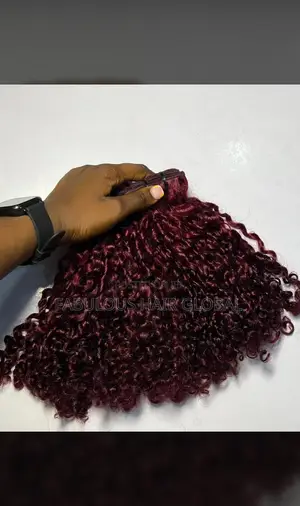 14" SDD Burgundy Pixie Curls with 5/5 Closure
