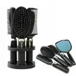 5-in-1 Comb and Brush Set with Stand & Mirror - 1