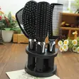 5-in-1 Comb and Brush Set with Stand & Mirror - 2