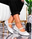 La Brand Embellished Flat Shoes - Black - 1