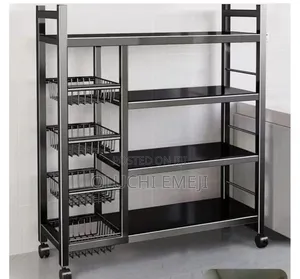4-Layer Kitchen Rack and Basket Organizer