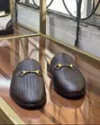 Gucci Design Half Shoes - Black Leather - 2