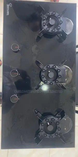 MEESTAJAMES 3 Burner Gas Hob Mai Shigarwa (Fuskar Gilashi)