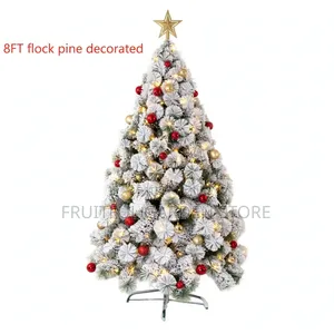 Luxury Snow Flock Pine Christmas Tree - White